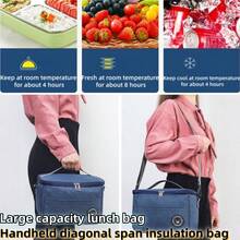 1pc/2pcs Kitchen Storage & Travel Food Container, Square Bento Box Bag Insulated Lunch Bag, Picnic Bag, Bento Box Tote Bag, Pouch-In-Pouch, Reusable Insulated Lunch Bag, Bento Bag, Bento Box Tote - Multicolor - View 3