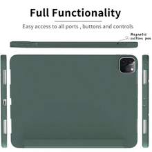 1pc Silicone Soft Case/Full Edge Protection/Honeycomb Texture Cooling/Protective Cover, Compatible With (Air4/5/6)/(7/8/9/10th Gen)/ 11 1A16(2025)/IPad12 11-Inch(2026)/ Air 11-Inch(2026) - Dark Night Green - View 5