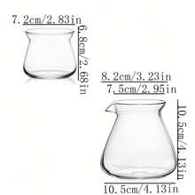 1个日式ins风玻璃咖啡壶，小众创意咖啡杯，极简手冲咖啡分享壶，品鉴杯 - 透明 - 查看 2