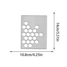 Khuôn cắt nền hình tổ ong sáng tạo, khuôn dập nổi và làm album ảnh DIY, dụng cụ làm thiệp chúc mừng, đồ thủ công cắt giấy, khuôn cắt mẫu làm thiệp quà tặng. - bạc - Xem 8