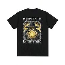 Prostate Puncture Wizard Meme Tee Shirt Testicular Torsion T Shirt Clothing Fashion Gothic T-Shirts Streetwear - 黑色 - 查看 1