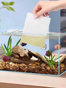 50片水族箱濾棉墊，用於魚缸清潔－吸附廢物並控制藻類，水族清潔用品，水晶般清澈的水質，去除發黃，水族配件，易於使用，水族/魚類，吸水材質 - C-白色 - 查看 3