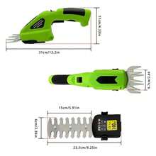 Inalámbrica Cortadora De Césped Eléctrica Para Tijeras Verde - Verde - Ver 3