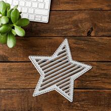 Creative Star Dies, DIY Scrapbooking Album And Embossing Stencil, Greeting Card Making Tool, Card Paper Cutting Crafts ,Gift Card Making Template Die Cuts. - Silver - View 6