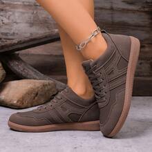 1 đôi giày chạy bộ nữ nhẹ và thoải mái, giày thể thao cao cổ đế mềm dáng casual. - màu đen - Xem 3