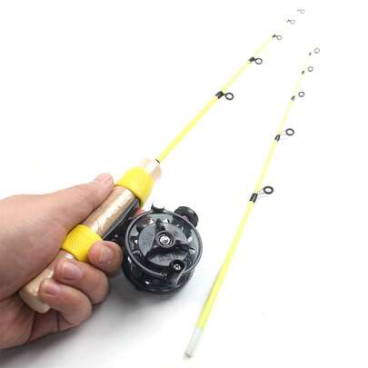 Fishing Rod Set: 21.6-Inch, Double-Tip Fishing Rods With A Reel, Lightweight And Portable, Ideal For Boat Fishing, Raft Fishing, Ice Fishing, And Catching Small Fish.Suitable For Beginners