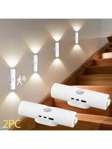 YITUMU Rechargeable LED Sensor Night Light, Magnetic Wireless Wall Lamp, 3 Colors/RGB, Dimmable Ambient Lighting, Suitable For Wardrobe, Stairs, Bedroom, RV And Camping (Best For Stationary/Fixed Use) - White - Casing - View 14