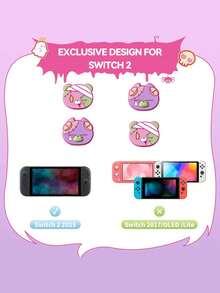GeekShare 4pcs Plush Bear Design Silicone Thumb Grip Joystick Caps For Nintendo Switch 2/Switch 2 Pro, Gaming Accessories - View 9
