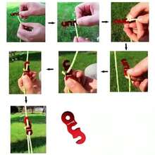 4PCS Tent Wind Rope Buckles With Rope Adjusters Windproof Rope Buckles Night Reflective Rope 4m Long Camping Rope - Multicolor - View 6