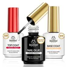 Beetles HEMA-Free Nail Tips Glue Kit, All-In-One Nail Extension Kit For Press On False Nails, DIY Salon Manicure At Home - 3Pcs 15Ml HEMA-free Nail Glue Base Top Coat Set - View 9