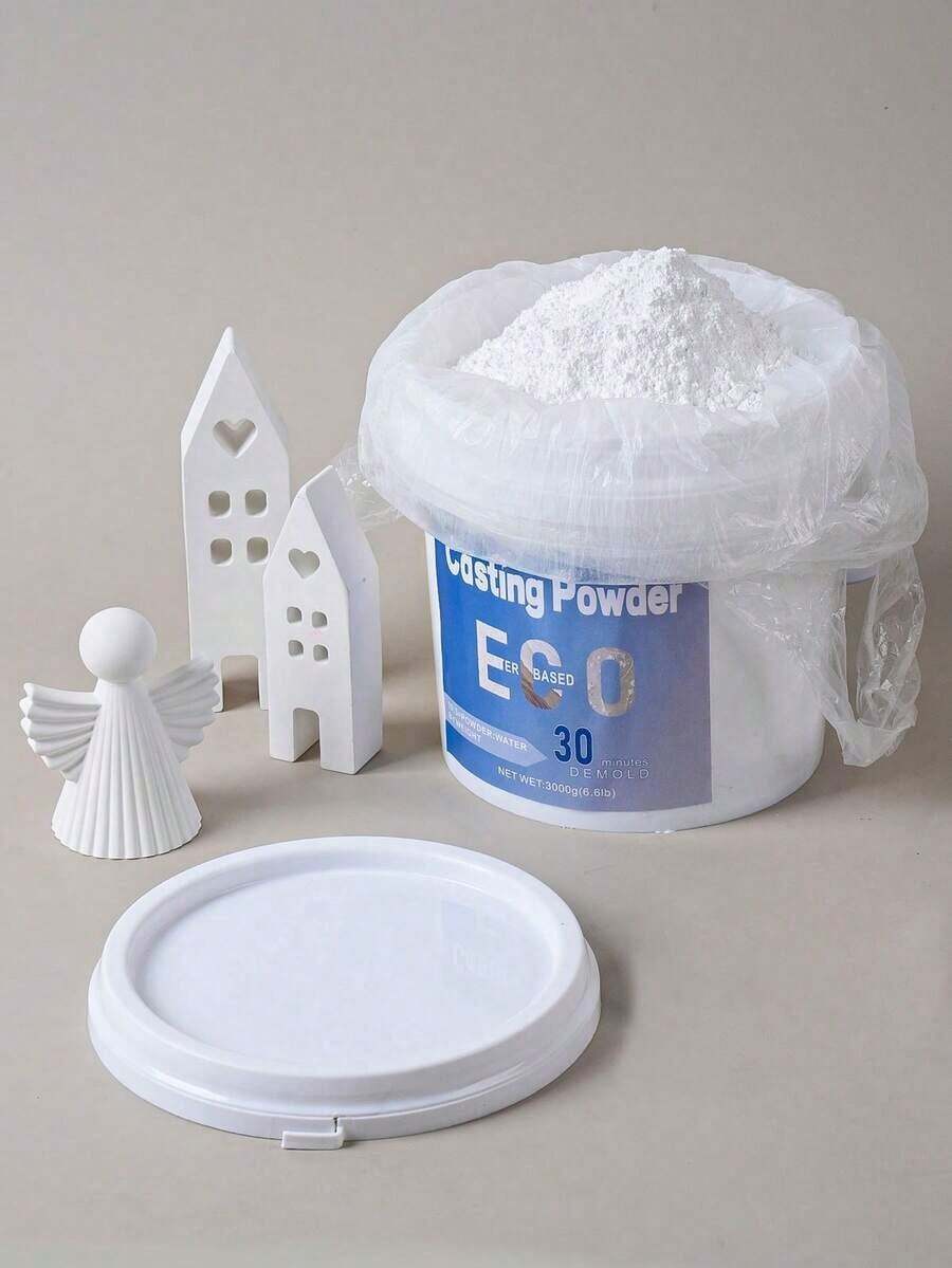 6.6LB Resin Casting Powders, Bucket Packed Gypsum Powder, Water Activated Plaster Powder Casting Kit For Resin Molds,DIY Craft Model , Pottery & Ceramic Plaster Powder For Crafts, Sculpture, Diorama And Home Decor ,Easy Mixing & Self Leveling - 6.6 Pounds - View 1