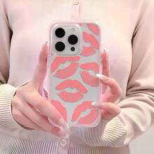 Ốp lưng điện thoại họa tiết môi hồng, gọng trong suốt, tối giản, chống rơi vỡ, chống va đập, bảo vệ toàn màn hình, dành riêng cho iPhone 16 Pro Max, 17/16/15/14 Plus/13/12/11, Air. - Nhiều màu - Xem 3