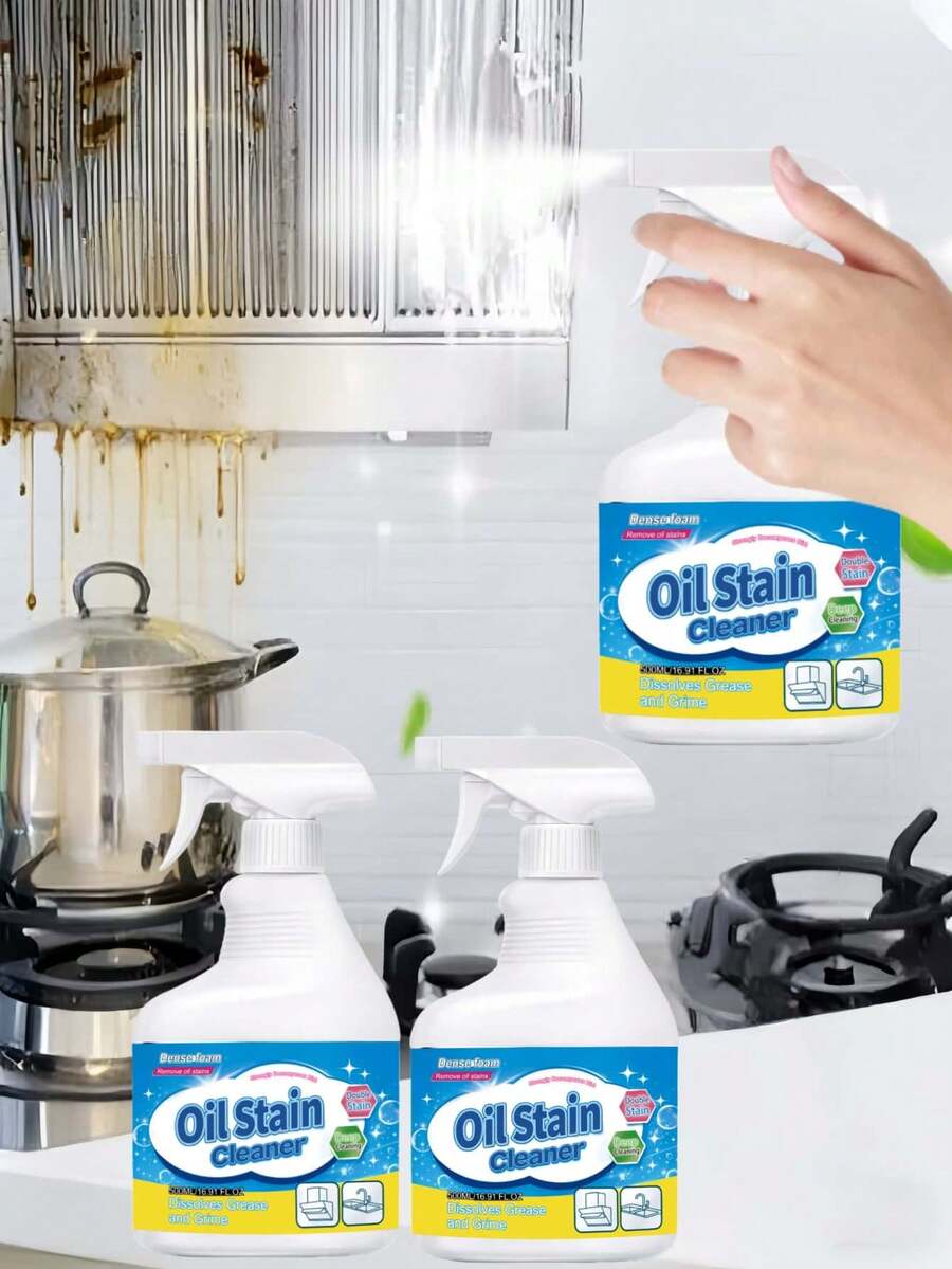 1瓶500毫升2026新款强力去油厨房喷雾，日常家用清洁剂，可去除抽油烟机、炉灶、锅具、台面和电器上的油渍、油脂和污垢，保持表面光亮如新。 - 液體 - 查看 1