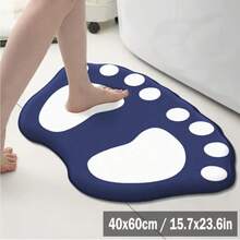 Cartoon Paw-Shape Bathroom Mat, Made Of Flannel With Non-Slip PVC Backing, Featuring Absorbent Diatomite Anti-Slip Pads. Crafted From Lightweight Low-Pile Knitted Fabric In A Unique Shape, It Is Easy To Clean And Hand Wash Only - Cartoon Paw Mat - View 2