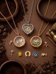 这款时尚精致的圆形盒状DIY项链,可自由搭配动物、花卉、日月、心形吊坠。18K镀金,抗氧化,尽显魅力,彰显个性。适合女孩日常佩戴、海滩度假、派对、音乐节等各种场合。 - 彩色 - 查看 14