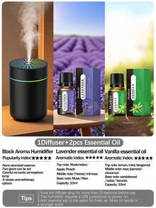 1个180毫升容量加湿器，彩色渐变灯光设计，增加空气湿度，防止干燥，添加精油去除室内异味，保持空气清新，间歇喷雾模式，适用于卧室装饰、车载香薰、汽车配件，需用电，黑色 - USB空氣加濕器 - 查看 26