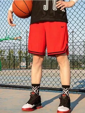 Nike Men's Casual Fitness Training Shorts With Drawstring - Red - View 1