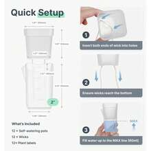 10sets Indoor Plant Self-Watering Planter Set, Includes 10 Mini Transparent Plastic Pots With Water Level Indicator And Drainage Hole, Suitable For Propagating Plants, Succulents And African Violets - Multiple Styles - View 4