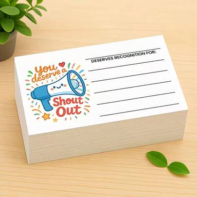 60pcs Positive Energy Inspiring Cards, Suitable For Teachers, Students And Employees - You Deserve It! Colorful Motivational Thank You And Recognition Reward Cards For Classroom, Office Team Incentives, School Bulletin Boards And Employee Commendation