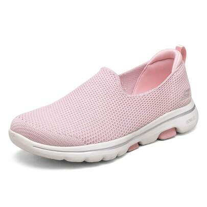 Skechers 2026新款 GO WALK 5 女士休闲鞋，轻便舒适透气休闲运动鞋 124147-LTPK