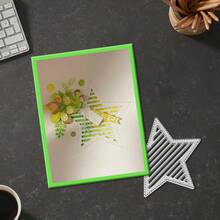 Creative Star Dies, DIY Scrapbooking Album And Embossing Stencil, Greeting Card Making Tool, Card Paper Cutting Crafts ,Gift Card Making Template Die Cuts. - Silver - View 8