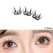 LIMEIKAI 60pcs Natural Curved Glue-Free Antler False Lashes - Ultra-Fine & Flattering, Great For Beginners & Family Gatherings - View 4