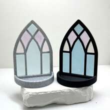 1pc Gothic Cathedral Arch Window Frame: Dark Academia Balcony Decor, Halloween Decoration, Witch Style Display Rack - Multicolor - View 7