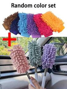 珊瑚绒洗车手套、汽车除尘器、雨刷器、汽车清洁配件 - 隨機顏色 - 查看 13
