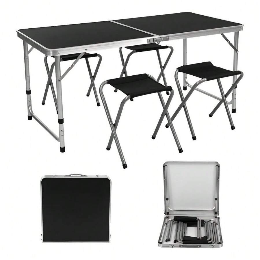 Folding Tables & Chairs - Black - View 1