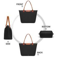 NEWHEY Bolso Tote Plegable de Tela Oxford, Bolso Dumpling de Gran Capacidad, Bolso de Hombro para Compras, Y2k - Multicolor - Ver 5