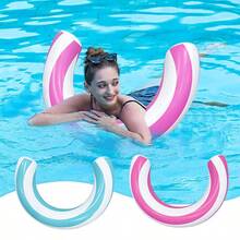 PVC Inflatable Ring Swimming Float, Inflatable Curved Pool Floating Lounger - Multicolor - View 3