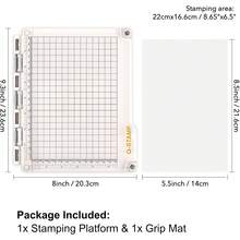 Stamp Positioning Tool; It Allows You To Precisely Position Images So You Can Create Perfect Impressions Every Time. Quickly And Easily Make Identical Cards And Projects. Can Be Used With Rubber Stamps Or Clear Stamps With A Foam Pad. Package Includes: 1 Stamp Platform, 1 Foam Pad, 2 Magnets - A - View 15