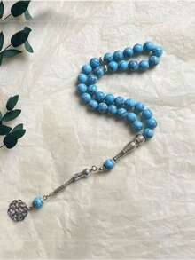 1pc Imitation Natural Turquoise 45 Beads Bracelet, Muslim Prayer Beads For Men - Baby Blue - View 7