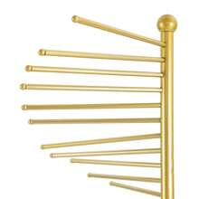 RainWeel 67in Freestanding Scarf Organizer, Metal Spiral Scarf Holder With 30 Rods, Commercial Hijab Organizer Belt Pants Hanger For Clothing Store Home, Space Saving Shelves (Black/White/Gold) - Vàng - Xem 4