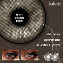 Lalens 1副6个月抛型隐形眼镜，直径14.5mm，基弧8.6mm，蜜色瞳孔，适合浅色和深色瞳孔，打造自然妆容，女士和女孩适用，春季必备单品，Y2K韩版时尚设计，适合生日派对、学生返校等场合，时尚美妆隐形眼镜。 - Crush Hazel - 查看 8