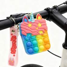 Fashionable Silicone Coin Purse With Bubble Design And Cartoon Pattern. - 彩色 - 查看 1