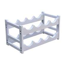 Hogare Cava de Madera para vinos Diseño Moderno y Elegante Útil y práctica Mueble para Botellas Acabados Finos Resistente Capacidad 8 Botellas Complemento para el Color Blanco - Blanco - Ver 3