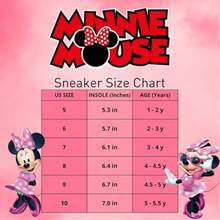 Disney Minnie Mouse Sneakers Girls' Fun Design Play Ready Durable Everyday Wear Comfort Fit Easy On/Off (Toddler Sizes 5-10) - Hồng - Xem 9