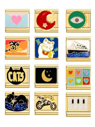 Elegant Single-Strand Modular Accessory Bracelet From Italy, Stainless Steel Multi-Functional Detachable Bracelet, Personalized Unisex Bracelet, Jewelry Making Kit And Accessories