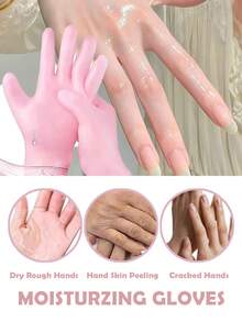 两双/套硅胶保湿去角质凝胶足跟袜，适用于去除老茧、死皮，保护双脚，缓解疼痛，呵护足部。去除死皮，滋润舒缓，DIY足膜工具，男女皆宜，是馈赠亲友、美容院和水疗中心的理想之选。 - 彩色 - 查看 7