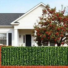 4 tấm chắn riêng tư bằng dây thường xuân nhân tạo, chống tia UV, trang trí ngoài trời cho ban công và sân vườn. - màu xanh lá - Xem 6