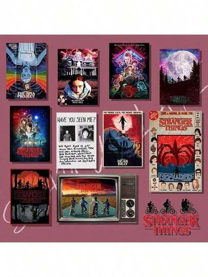 1张电影主题磁性贴纸，装饰配件，创意独特手工平面磁性冰箱贴，款式随机，新年礼物，情人节礼物，复活节礼物