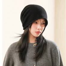 Topi Beanie Rajut Longgar Unisex, Topi Hangat Musim Dingin Lembut Bergaris Warna Polos, Gaya Streetwear Kasual, Cocok Untuk Aktivitas Luar Ruangan, Perjalanan Sehari-hari, Pakaian Musim Dingin - MultiWarna - View 10