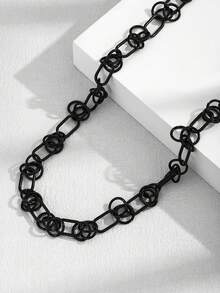 1条不锈钢打结链项链，时尚简约朋克风男士项链 - 打結鏈條項鍊 - 查看 8