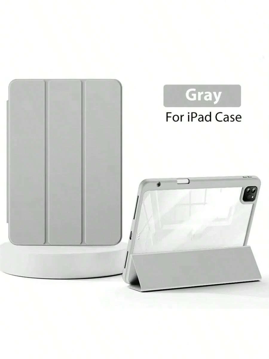 适用于第 11 代 11 英寸（2025 年款）/第 10 代 10.9 英寸（2022 年款）的混合型保护壳，超薄透明后盖带笔槽，支持自动睡眠/唤醒功能，Gary - 淺灰色 - 查看 1