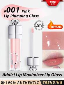 Dior [Mini] Dior Addict Lip Glow #001 Pink 2ml/Plumping Glossy Lipstick - Instant And Long-Lasting Plumping Effect - 24-Hour Moisturizing/This Is The Classic Lip Glow, A True Nourishing Lip Care That Provides Maximum Plumping Effect. Enriched With Cherry Oil And Hyaluronic Acid, The Formula Contains 90% Natural Ingredients. - #001 Pink 2ml - 查看 1