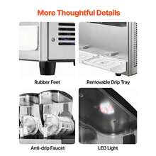 Máquina de granizados , 12 L/3,17 galones x 4 tanques, máquina de granizados comercial, máquina de bebidas congeladas con autolimpieza, máquina de margaritas para restaurantes, bares, fiestas para granizados, margaritas, batidos y más - 12 L/3, 17 galones x 4 tanques - Ver 6