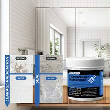 AKSGRP Transparent Waterproof Sealant | Strong Waterproofing & Quick Leakage Repair - Suitable For Kitchen/Bathroom/Roof/Wall/Windowsill/Balcony, Multi-Surface Compatible, Weather-Resistant, - Black - View 1