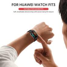 1PC Soft Breathable Silicone Sports Strap Compatible With Huawei Watch Fit 3 / Fit 4 / Fit 4 Pro Replacement Watchband - WatchFit 3/4/4 Pro - View 5