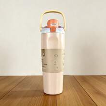 6 botellas de agua de 30 onzas, disponibles en múltiples colores, con pajita, tiempo de conservación del calor de talla grande de 24 horas, puede aislar agua fría y caliente, se puede hacer café, bebidas congeladas, apariencia hermosa, mano de obra exquisita, adecuado para camping, trabajo, uso en interiores. - Sandy Shores - 30 oz - Ver 1